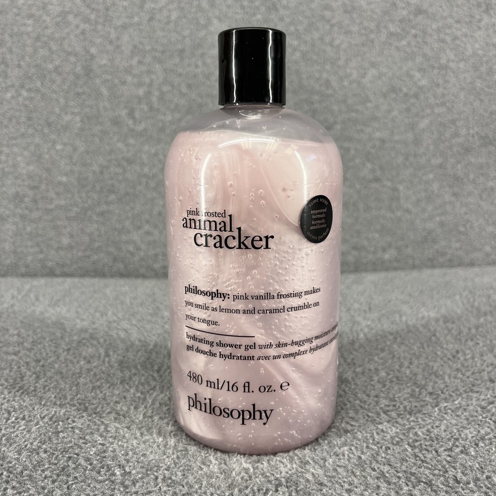 Philosophy Pink Frosted Animal Cracker Shampoo Bubble Bath Shower Gel 16 oz